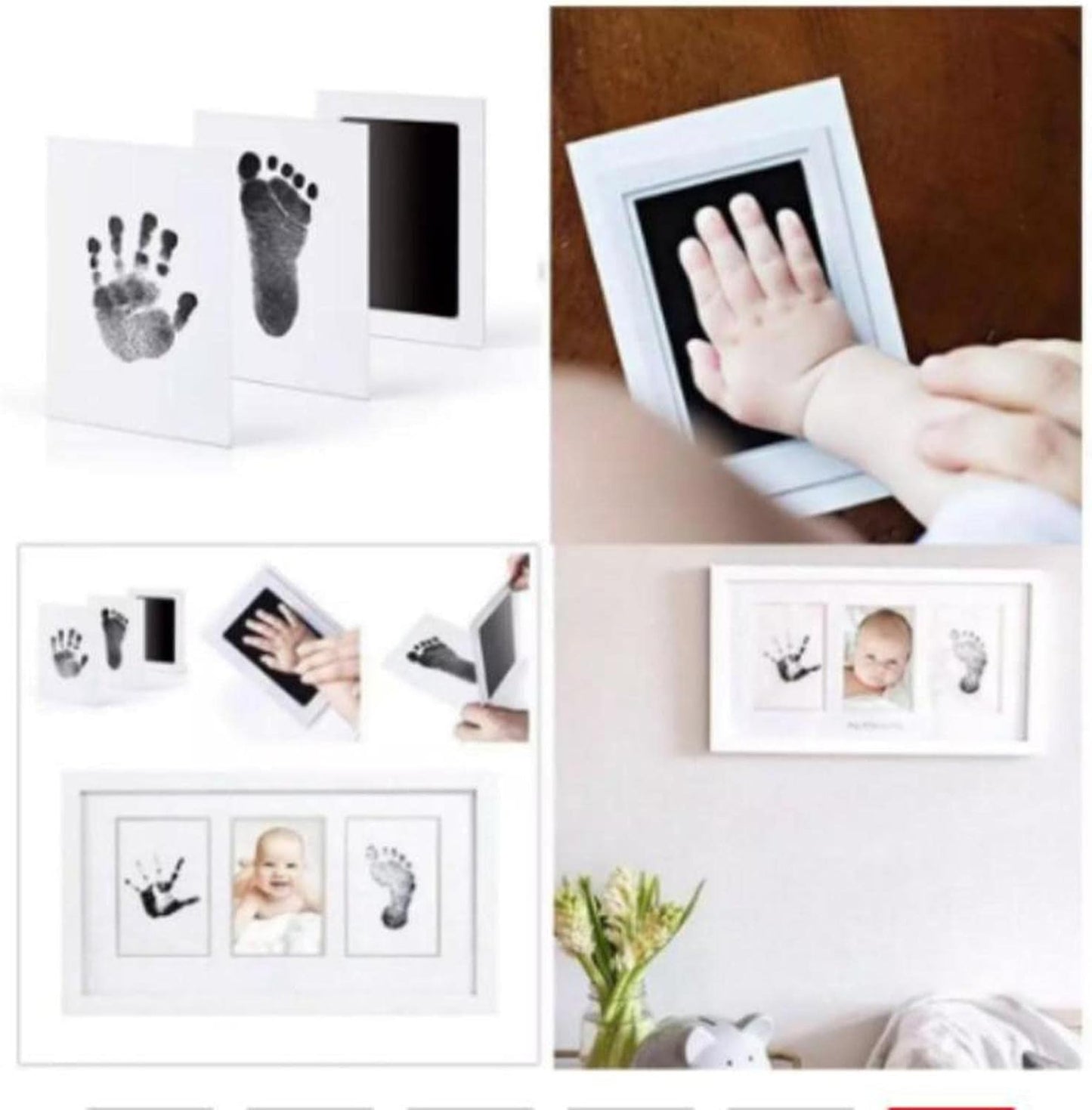 ErinnerungsKunst-Set: Zarte Hand- & Fußabdrücke – Unbedenklich, Einzigartig, Unvergesslich (2x)